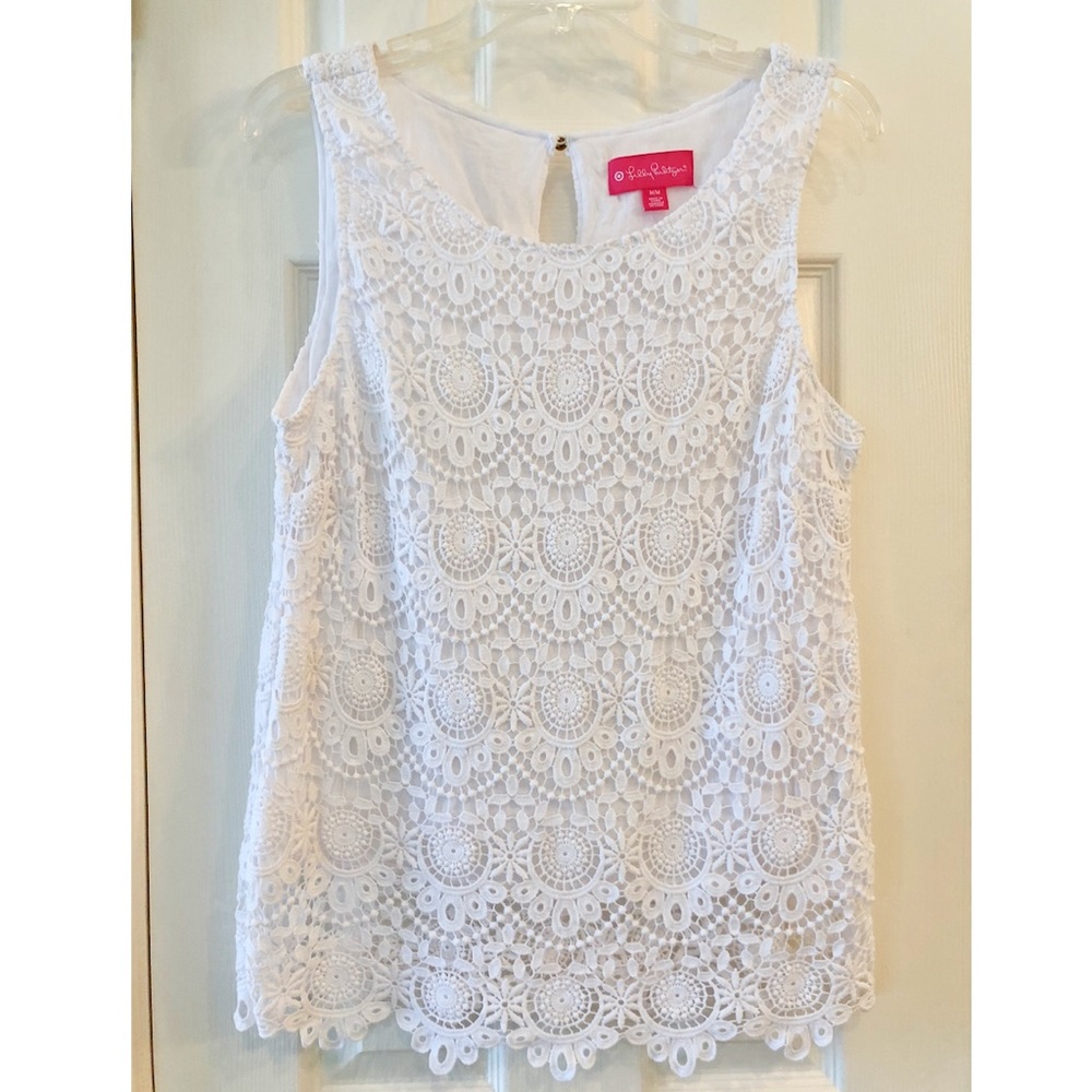 Lilly Pulitzer white lace tank